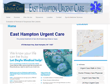 Tablet Screenshot of easthamptonurgentcare.com